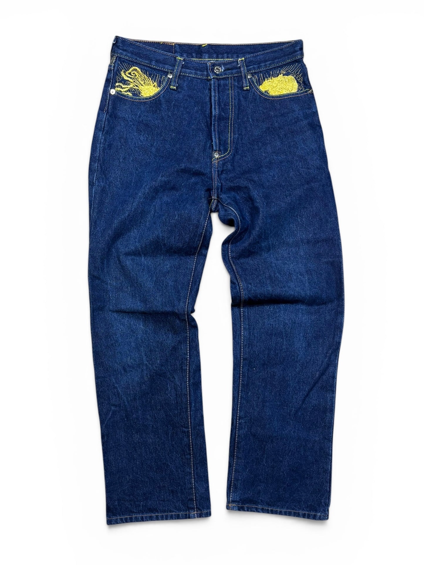 Japanese Style Embroidery Jeans (W32)