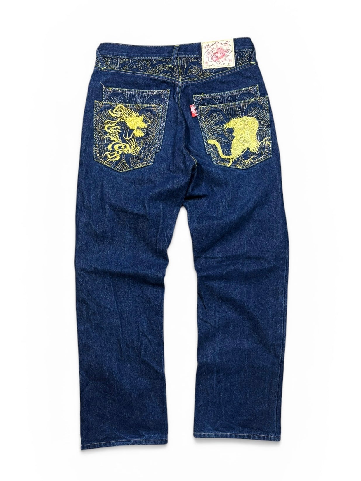 Japanese Style Embroidery Jeans (W32)