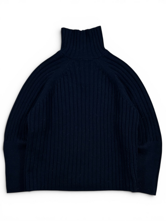 1999 Prada Linea Rossa Ribbed 1/4 Zip Knit Jumper (L)
